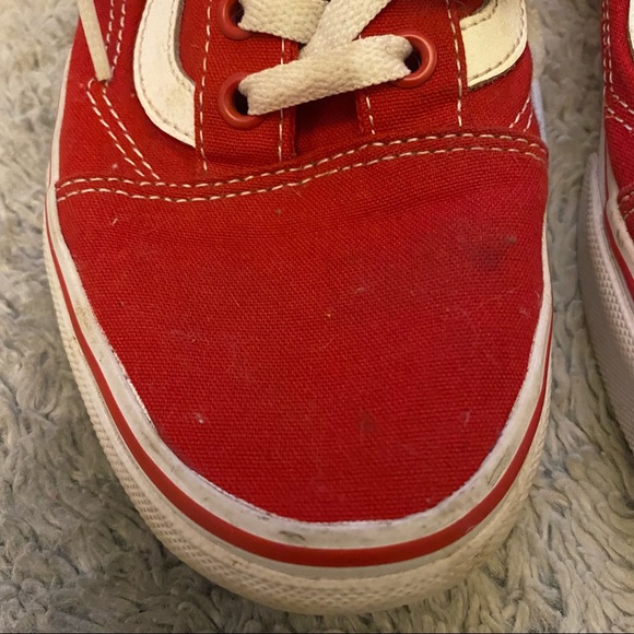 Vans Low Top Shoes Mens Size 6 Red White - Picture 8 of 8